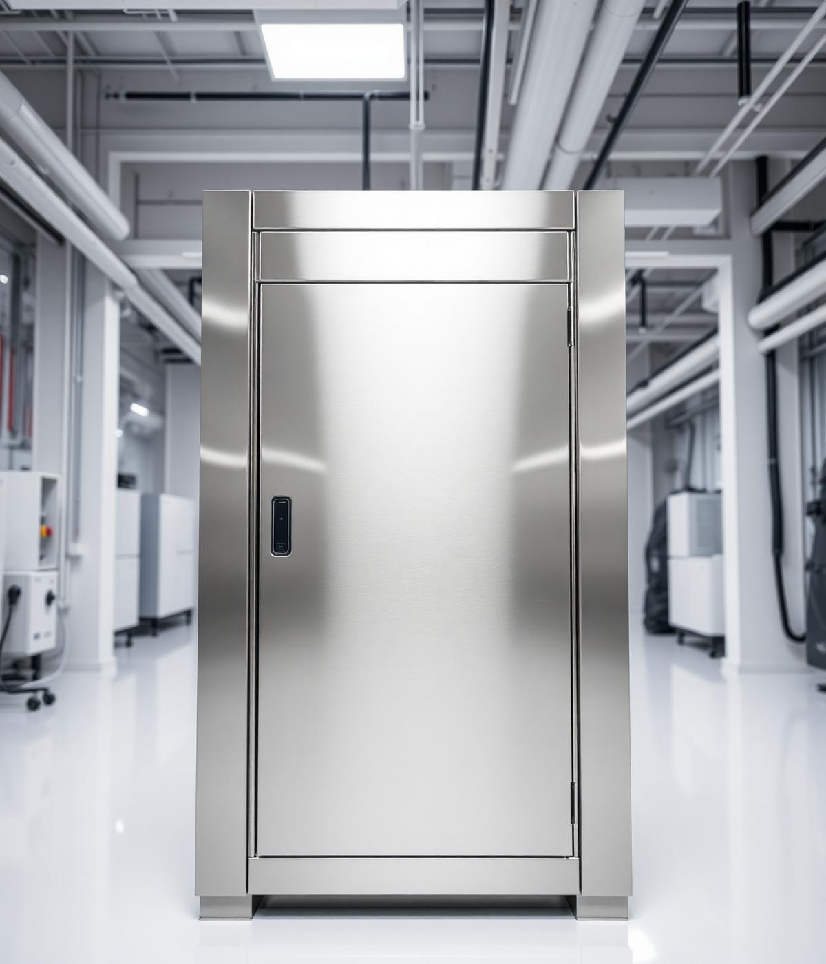 Invólucro Resteel em aço inox 304 instalado em ambiente industrial